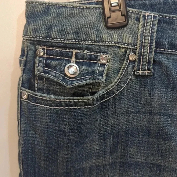 INC New Blue Denim Jean Skimmer Capri Cropped Pants - Picture 3 of 9